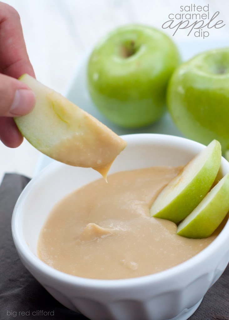 5 minute salted caramel apple dip