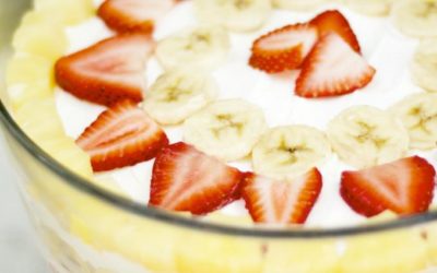 piña colada {coconut cream} trifle dessert