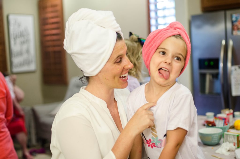 mom and daughter spa birthday party