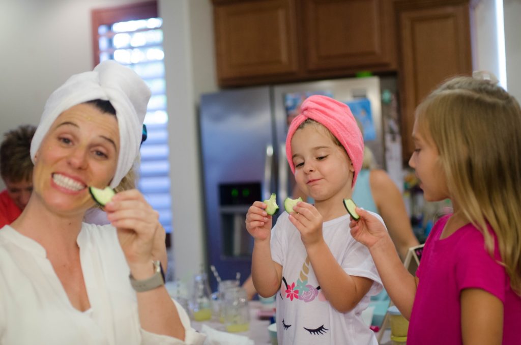 mom and daughter spa night