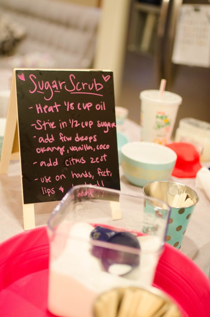 diy sugar scrub spa night